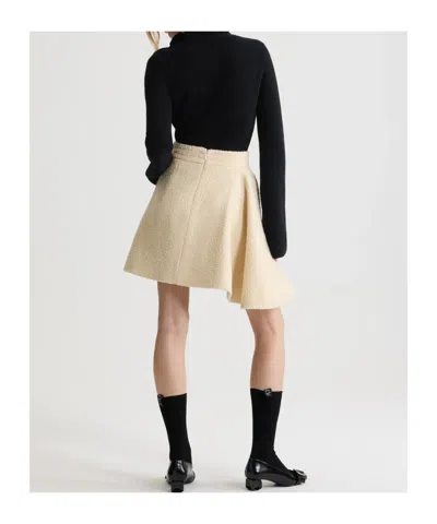 Patou Wool And Cashmere Scarf-neck Sweater In Black