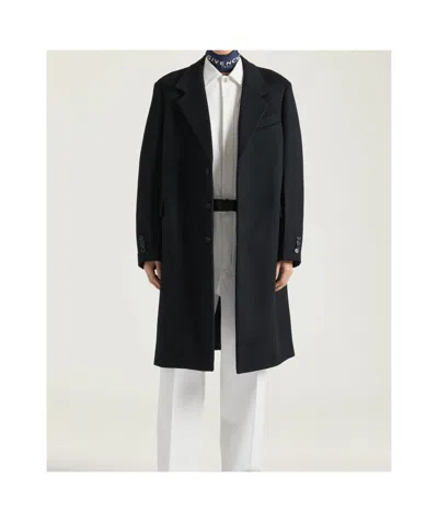 Givenchy Wool-blend Couture Seam Coat In Black