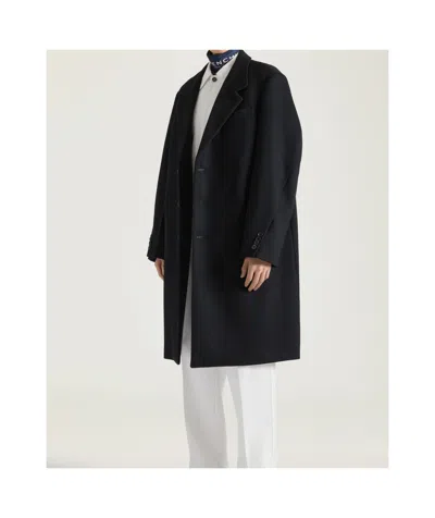 Givenchy Wool-blend Couture Seam Coat In Black