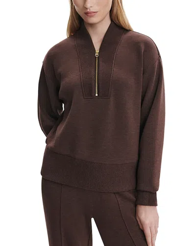 Varley Sally Half Zip Sweatshirt Coffee Bean Marl In Brown