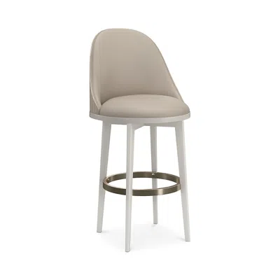 Caracole Another Round Bar Stool In Gray