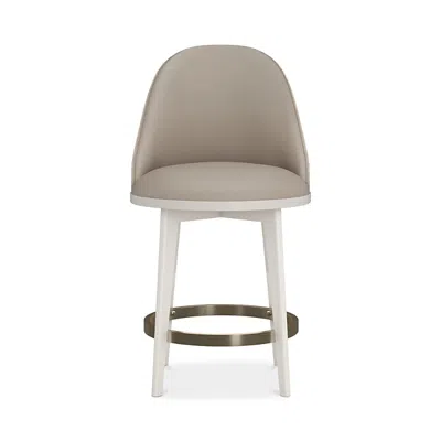 Caracole Another Round Counter Stool In Gray