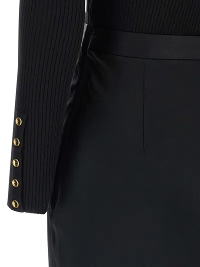 Elisabetta Franchi Turtleneck Dress In Black