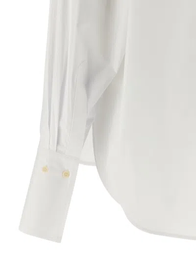 Nude Lavallire Collar Shirt In White