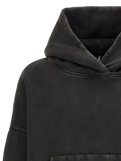 Entire Studios Cotton Sweatshirt Drop Shoulders Hooded Kangaroo Pocket In Gray