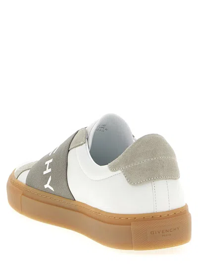 Givenchy Urban Street Sneakers In Leather And Suede With Elastic In Gray