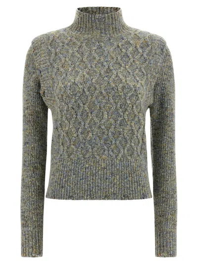 Pinko Proud Mary Cable-knit Turtleneck Sweater In Multi