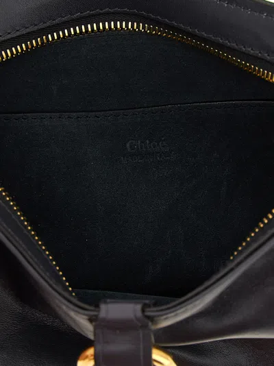 Chloé Kerala 25 Black Shoulder Bag In Navy Blue