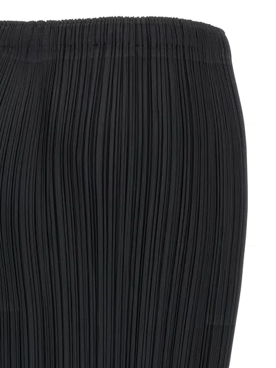 Issey Miyake Midi Skirt Featuring Pleated Design In Black