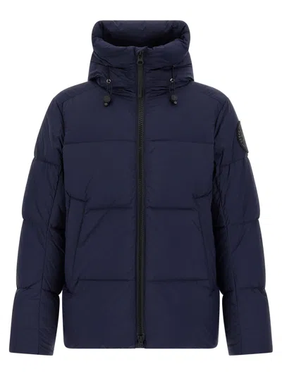 Canada Goose Black Classic Front-zip Jacket With High Collar And Utility Pockets In Blue