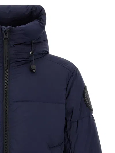 Canada Goose Black Classic Front-zip Jacket With High Collar And Utility Pockets In Blue