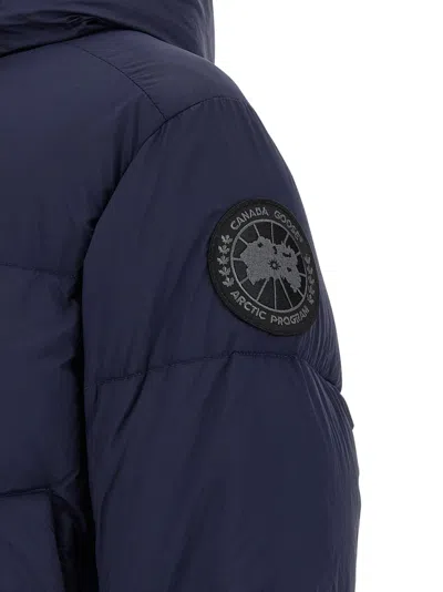 Canada Goose Black Classic Front-zip Jacket With High Collar And Utility Pockets In Blue