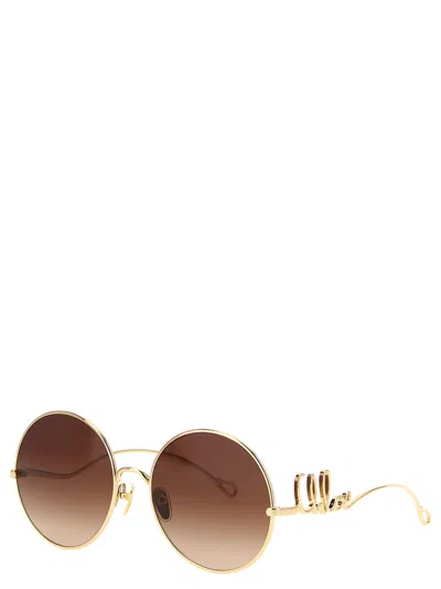 Chloé '60' Sunglasses In Gold