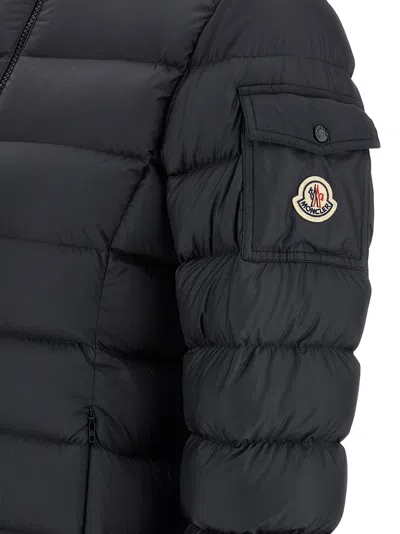Moncler Puffer Jacket Long High Collar In Black