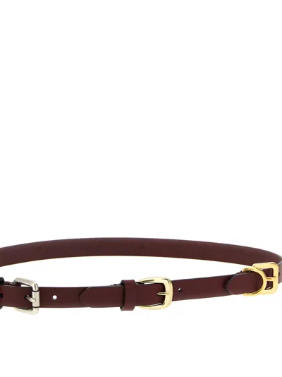 Etro Triple Buckle Belt In Brown
