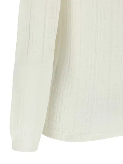 Balmain Beige Viscose Polyester Sweaters In White
