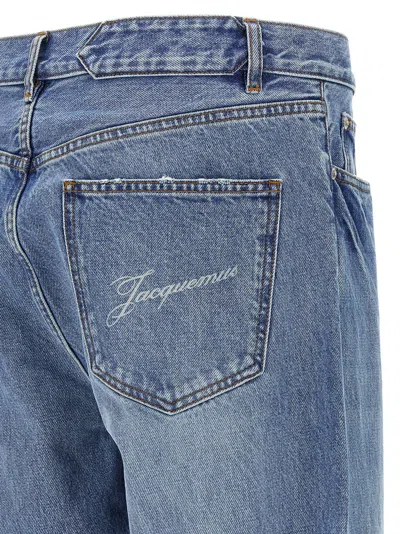 Jacquemus Le De-nime Droit Jeans Multicolor In Blue