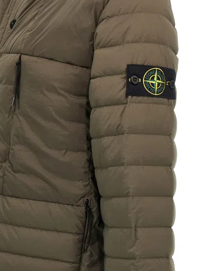 Stone Island Khaki 4100020 Seamless Tunnel Nylon Down-tc Jacket In Green
