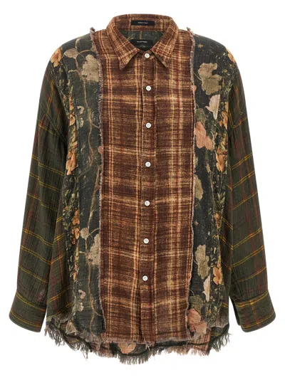 R13 Patchwork Shirt In Multi