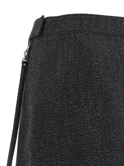Courrèges Courreges Women 'zipped Caviar Mini' Skirt In Black