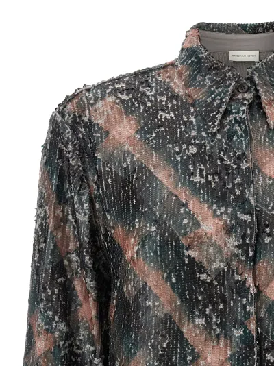 Dries Van Noten Chowy Emb Shirt In Black