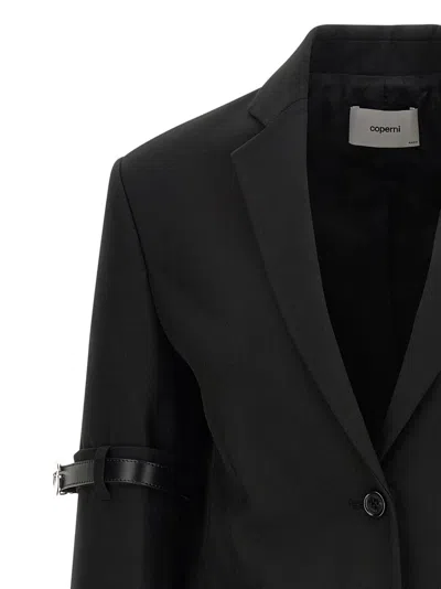 Coperni Single-breasted Long-sleeve Blazer In Black