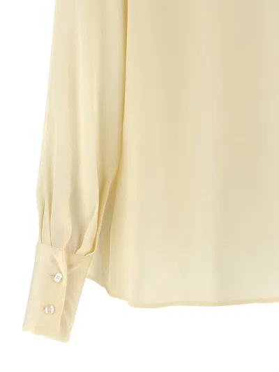 Etro Silk Blouse With Placed Print In Neutral