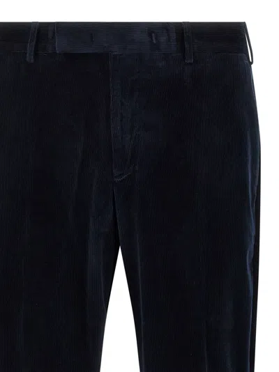 Pt Torino Pleat-front Corduroy Trousers In Blue