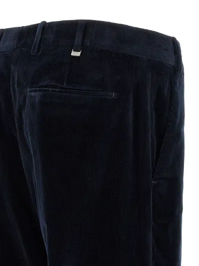 Pt Torino Pleat-front Corduroy Trousers In Blue