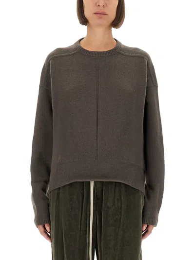 Rick Owens Concordians Round Neck Sweater In Gray