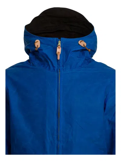 Ceccarelli Hooded Cotton Jacket In Blue