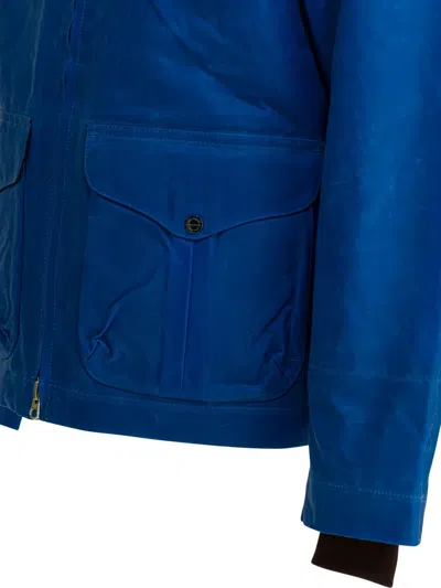 Ceccarelli Hooded Cotton Jacket In Blue