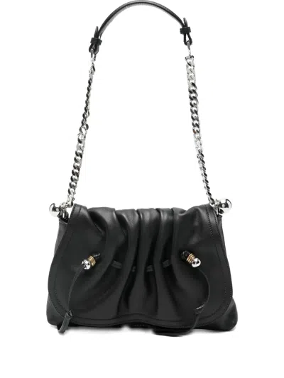 Isabel Marant Bolton Pouch Leather Shoulder Bags In Black