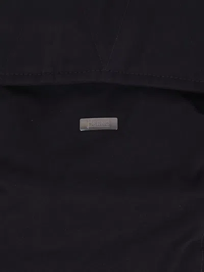 Herno Long-sleeved Down Jacket In Black