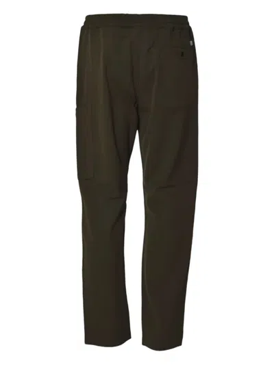 C.p. Company Straight-leg Trousers With Elastic Waistband And Cargo Pocket In Green