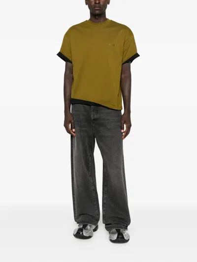 Msgm Logo-detail T-shirt In Green