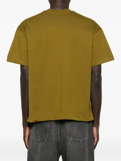 Msgm Logo-detail T-shirt In Green