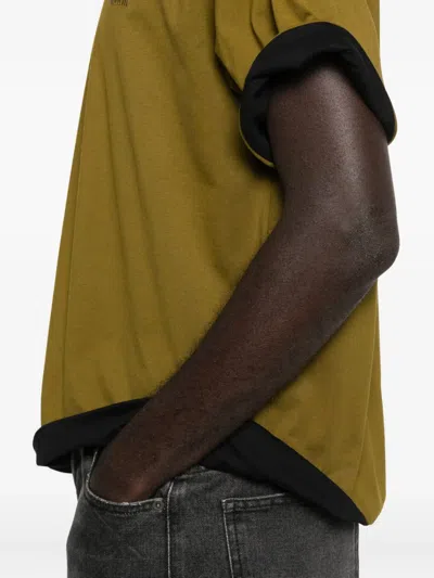 Msgm Logo-detail T-shirt In Green