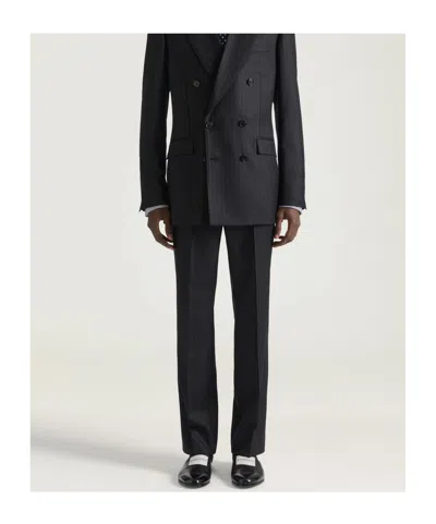 Givenchy Pinstriped Straight-leg Trousers In Black