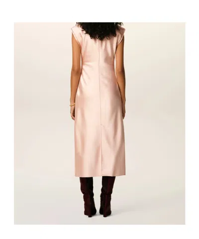 Ami Alexandre Mattiussi Sleeveless Knee Length Dress With Seam Design In Pink