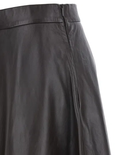 Rohe Aline Leather Skirt In Black