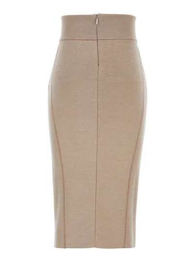 Jacquemus Merino Wool-blend Midi Skirt In Multi