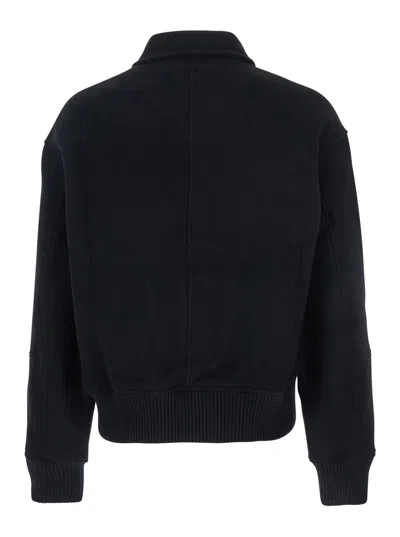 Jacquemus Black Jacket With Classic Collar And Dropped Shoulders In Wool Man In Multi