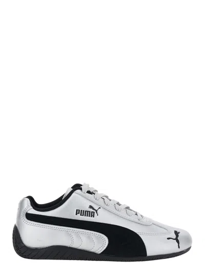 Puma Speedcat Silver Coloreed Sneakers With Logo Print On The Side And Logo Lettering On The Side In Leat In Silver