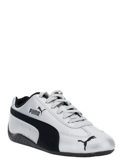 Puma Speedcat Silver Coloreed Sneakers With Logo Print On The Side And Logo Lettering On The Side In Leat In Silver