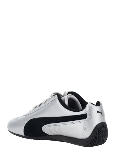 Puma Speedcat Silver Coloreed Sneakers With Logo Print On The Side And Logo Lettering On The Side In Leat In Silver