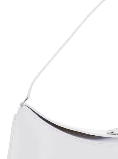 Jacquemus Le Calisso White Shoulder Bag With Engraved Snap Button In Leather Woman In White