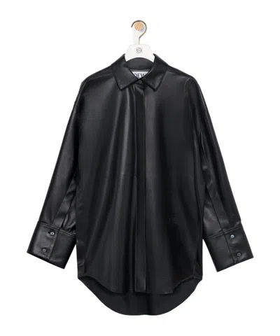 Loewe Lambskin Shirt In Black