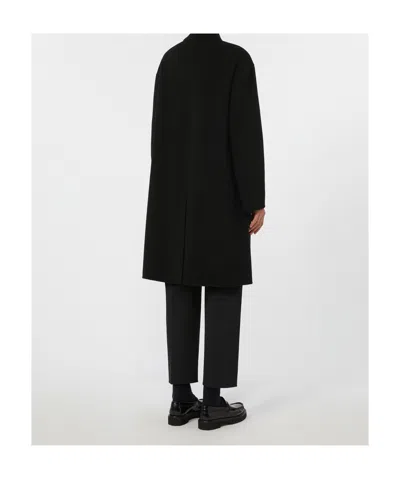 Max Mara Double-faced Wool Coat In Black