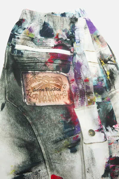 Acne Studios Fluid Printed Bermudas In White